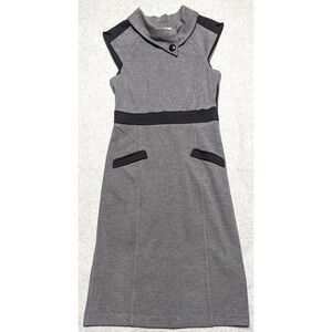 London Times Grey Sleeveless Dress Women's Size 10